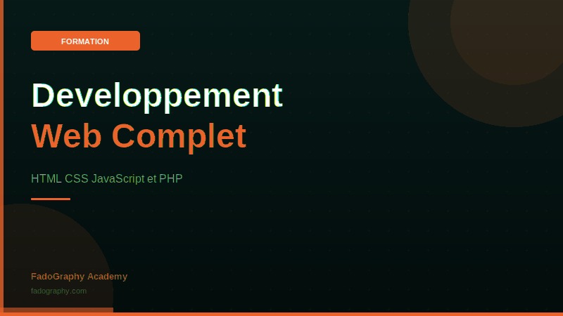 Développement Web Complet