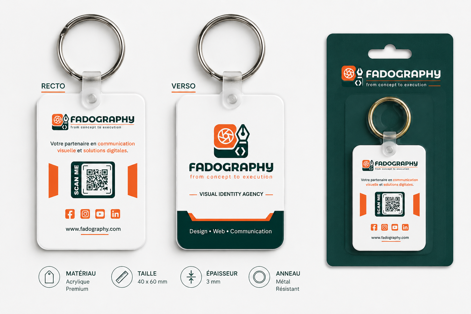 Conception de porte-clé personnalisé – FadoGraphy
