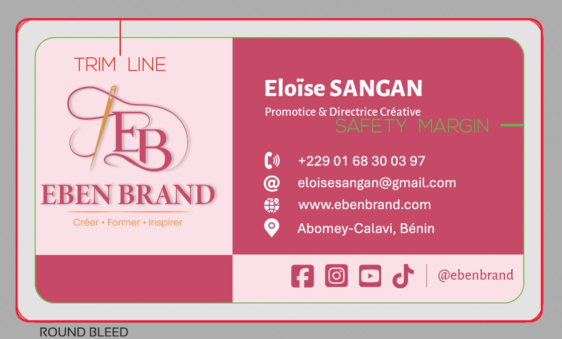 Conception de la Carte de Visite Professionnelle Eben Brand